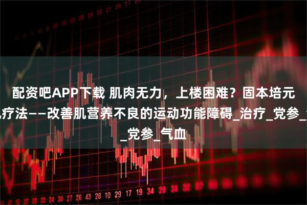 配资吧APP下载 肌肉无力，上楼困难？固本培元生肌疗法——改善肌营养不良的运动功能障碍_治疗_党参_气血